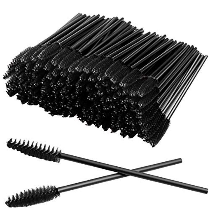 Disposable black eyelash brushes